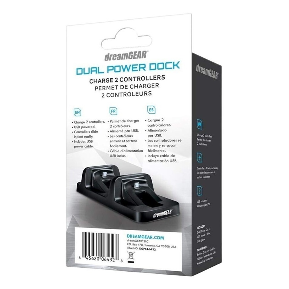 dreamGEAR Dual Power Dock for PlayStation 4 PS4 Controller Charger DGPS4-6432 - Picture 2 of 10